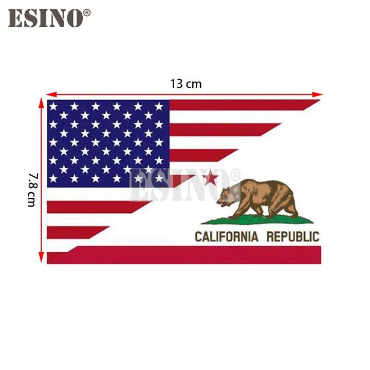 Waterproof USA Flag California Bear Car Decal for 4th of July-Orizon Depot