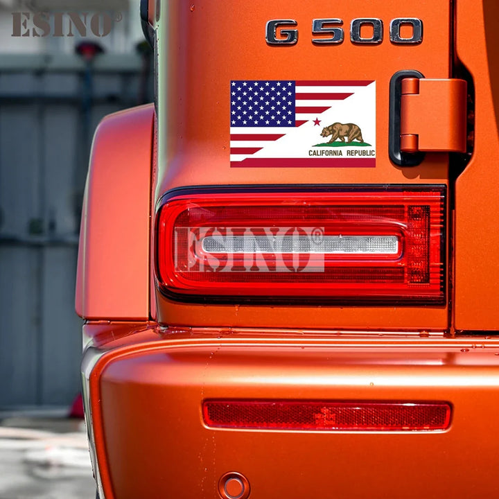 Waterproof USA Flag California Bear Car Decal for 4th of July-Orizon Depot
