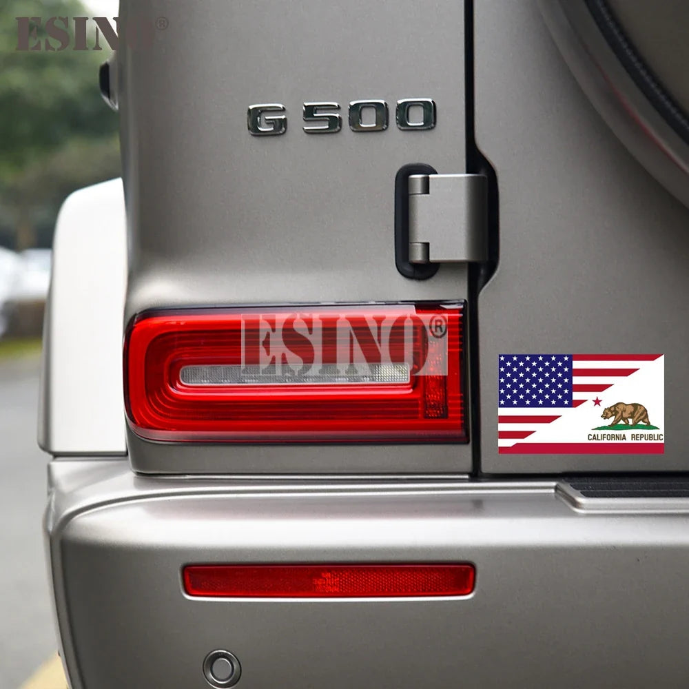 Waterproof USA Flag California Bear Car Decal for 4th of July-Orizon Depot