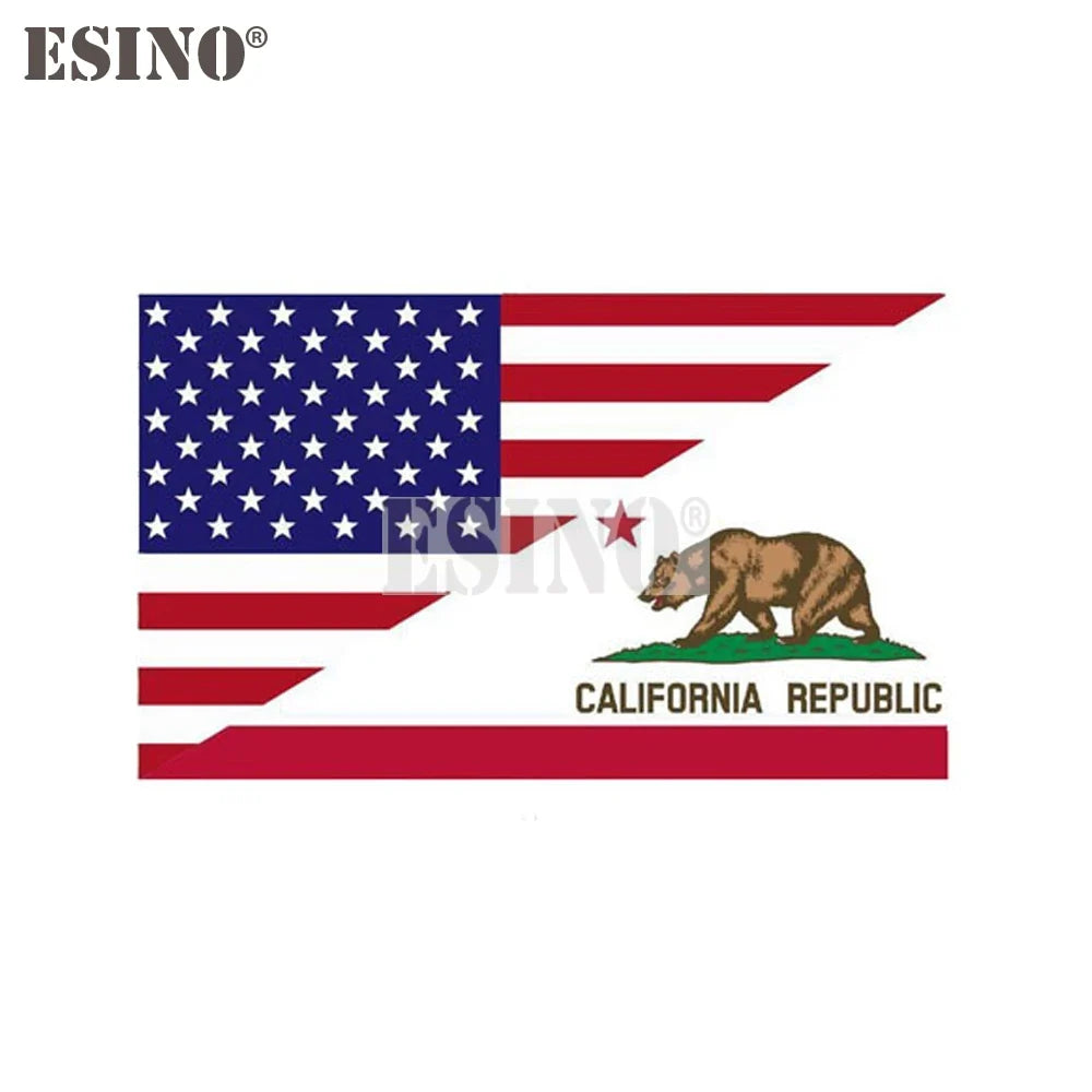 Waterproof USA Flag California Bear Car Decal for 4th of July-Orizon Depot