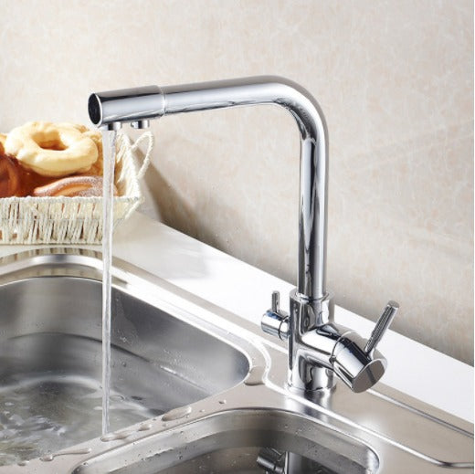 Filtered Water Kitchen Faucet with Double Handles-Orizon Depot
