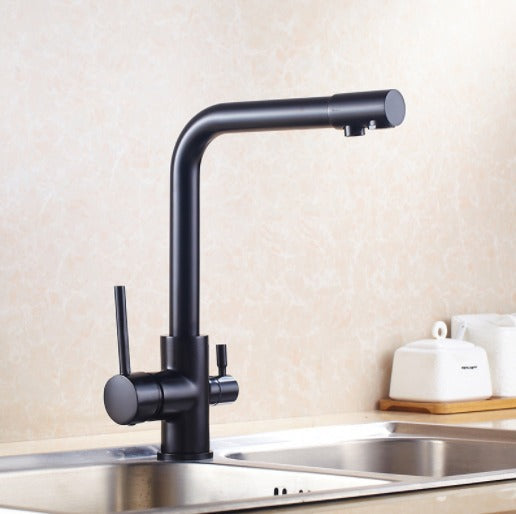 Filtered Water Kitchen Faucet with Double Handles-Orizon Depot