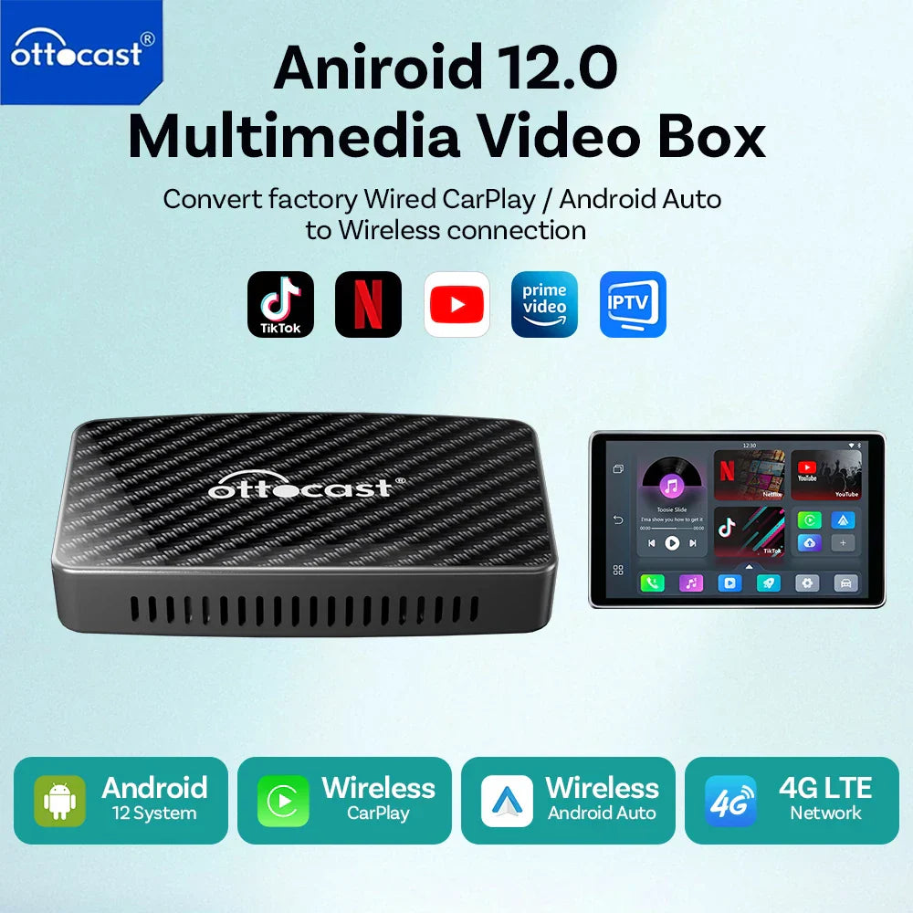 Wireless AI Car Adapter with YouTube, Netflix & Android Auto-Orizon Depot