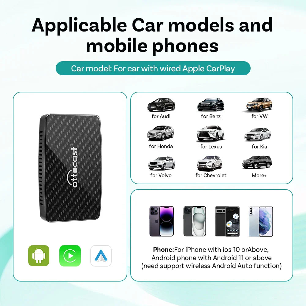 Wireless AI Car Adapter with YouTube, Netflix & Android Auto-Orizon Depot