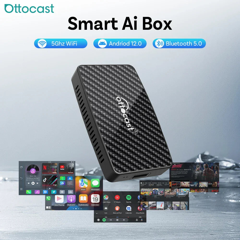Wireless AI Car Adapter with YouTube, Netflix & Android Auto-Orizon Depot