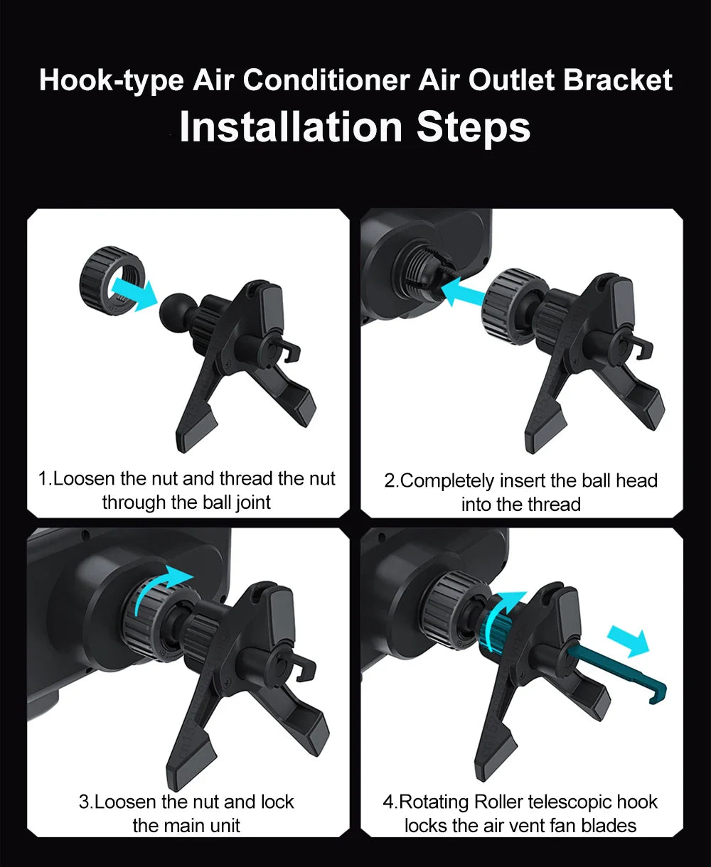 Wireless Car Charger Dual Coil Fast Charge Air Vent Mount-Orizon Depot