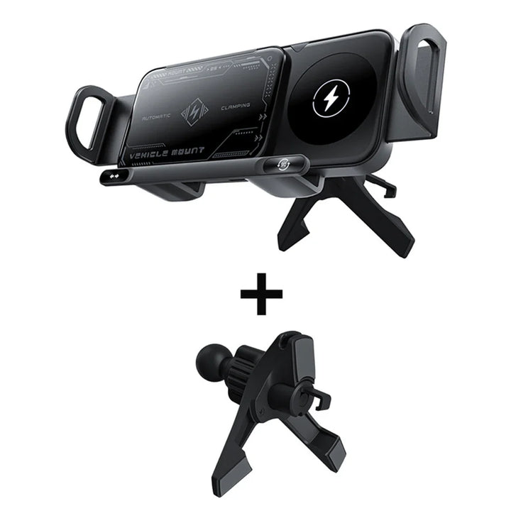 Wireless Car Charger Dual Coil Fast Charge Air Vent Mount-Orizon Depot
