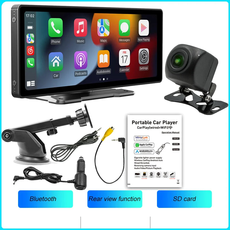 Wireless Car Stereo 10.26 Inch IPS HD with Rear View Camera-Orizon Depot