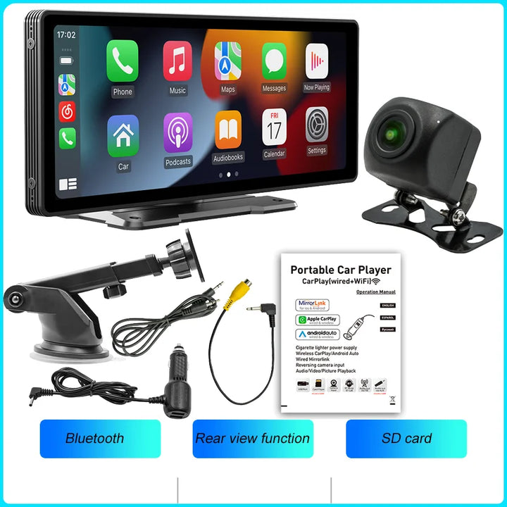 Wireless Car Stereo 10.26 Inch IPS HD with Rear View Camera-Orizon Depot