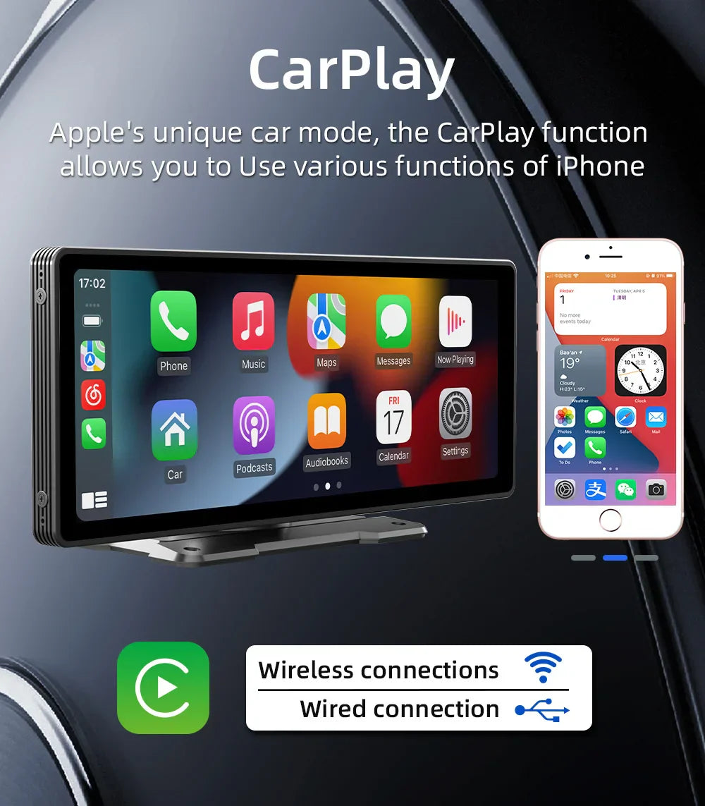 Wireless Car Stereo 10.26 Inch IPS HD with Rear View Camera-Orizon Depot