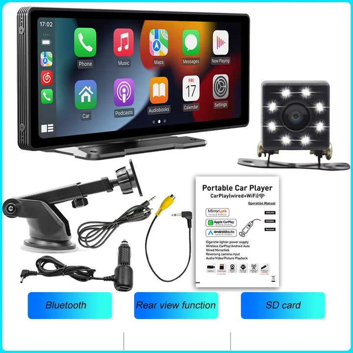 Wireless Car Stereo 10.26 Inch IPS HD with Rear View Camera-Orizon Depot