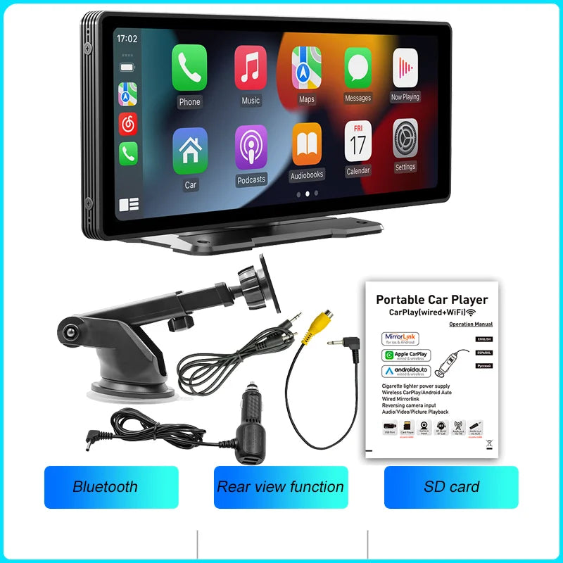 Wireless Car Stereo 10.26 Inch IPS HD with Rear View Camera-Orizon Depot