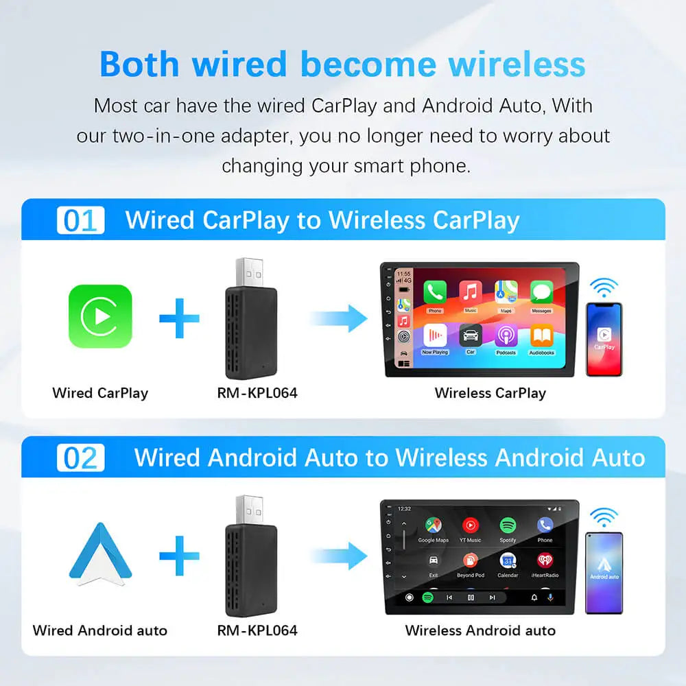 Wireless CarPlay AI Box 2in1 Android Auto Dongle Upgrade-Orizon Depot