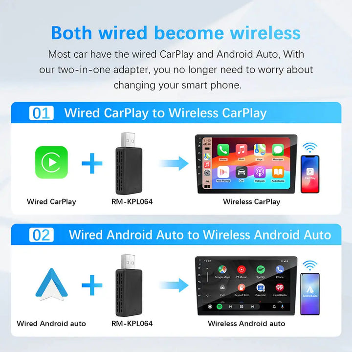 Wireless CarPlay AI Box 2in1 Android Auto Dongle Upgrade-Orizon Depot