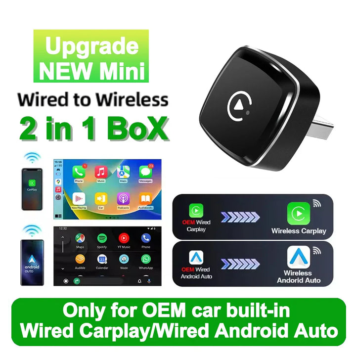 Wireless CarPlay AI Box 2in1 Android Auto Dongle Upgrade-Orizon Depot