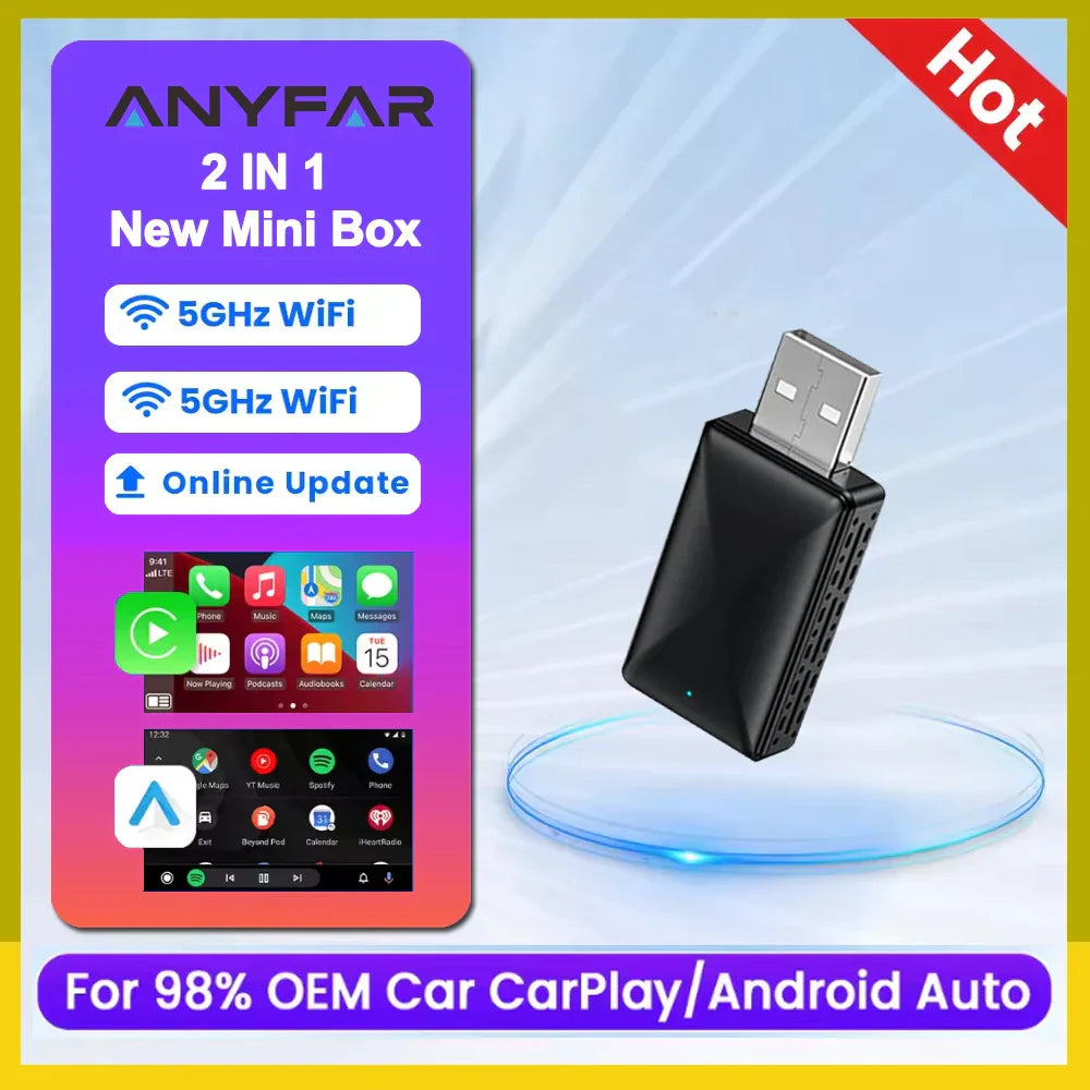 Wireless CarPlay AI Box 2in1 Android Auto Dongle Upgrade-Orizon Depot