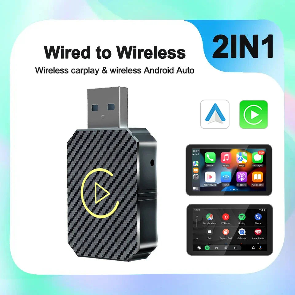 Wireless CarPlay Adapter 2-in-1 Multimedia Bridge with 5GHz WiFi-Orizon Depot