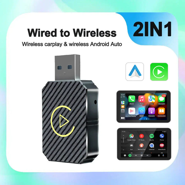 Wireless CarPlay Adapter 2-in-1 Multimedia Bridge with 5GHz WiFi-Orizon Depot