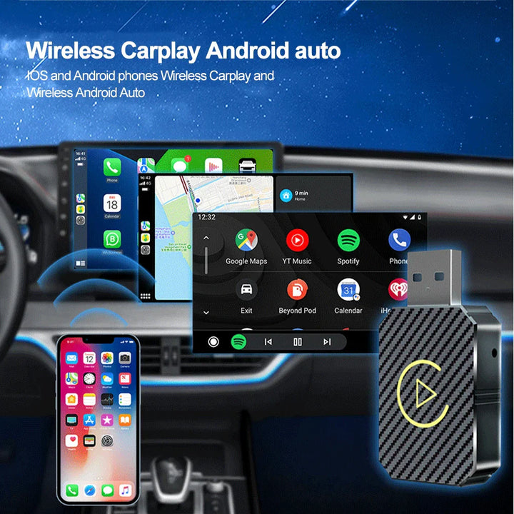 Wireless CarPlay Adapter 2-in-1 Multimedia Bridge with 5GHz WiFi-Orizon Depot