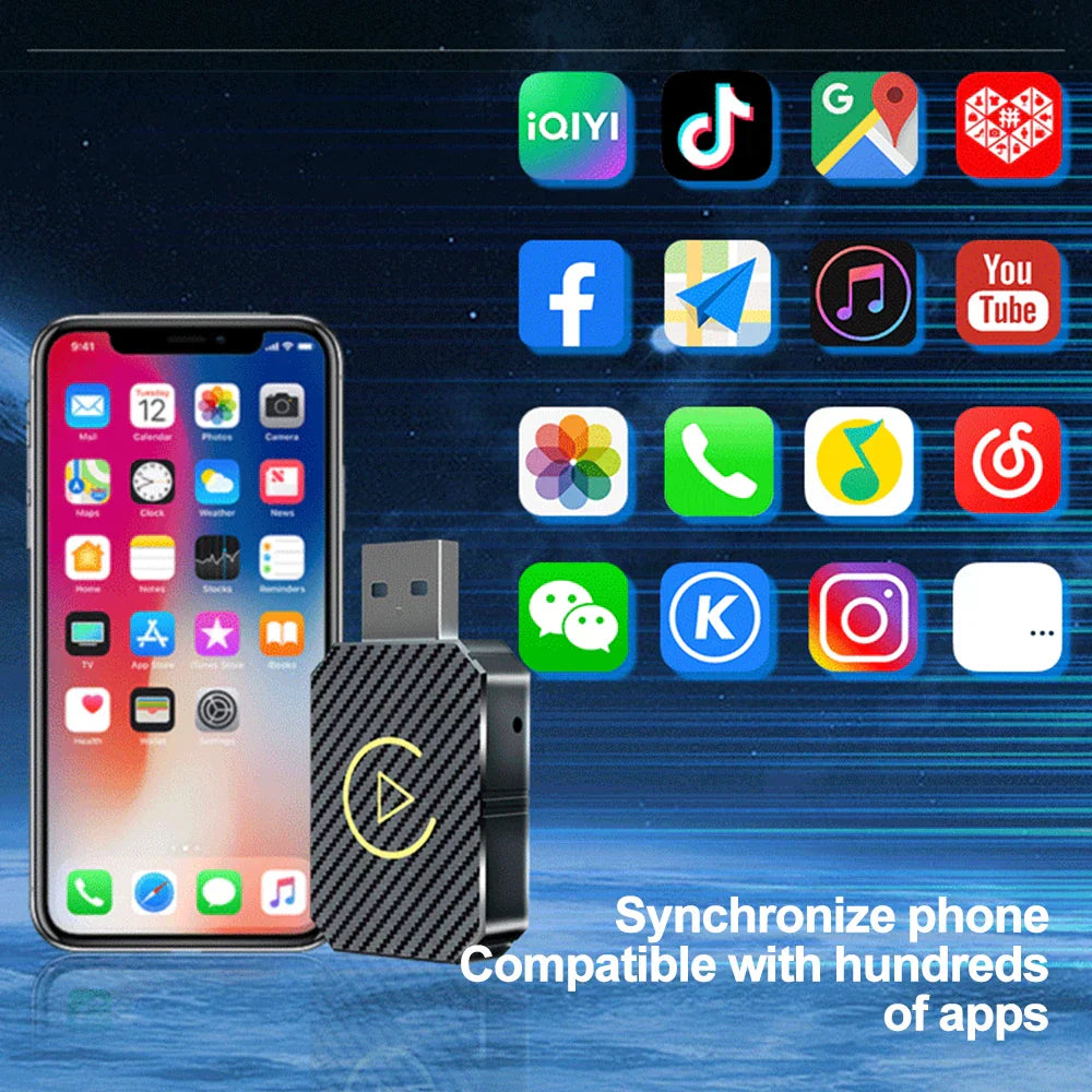 Wireless CarPlay Adapter 2-in-1 Multimedia Bridge with 5GHz WiFi-Orizon Depot
