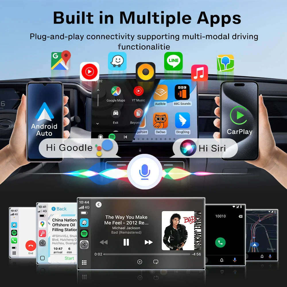 Wireless CarPlay Android Auto Adapter 2-In-1 Plug & Play-Orizon Depot