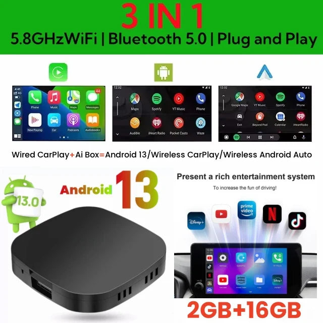 Wireless CarPlay Android Auto Smart TV Box for In-Car Use-Orizon Depot