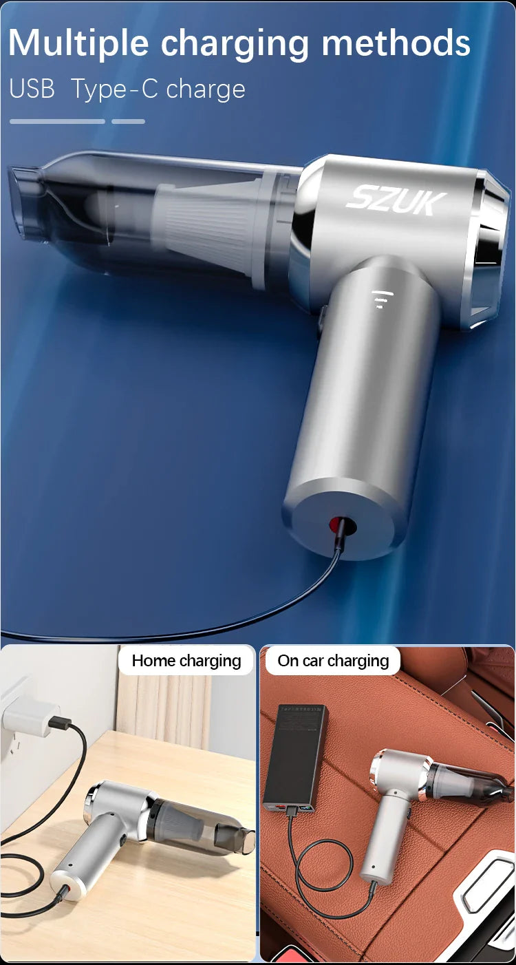 Wireless Mini Handheld Car Vacuum Cleaner with Strong Suction-Orizon Depot