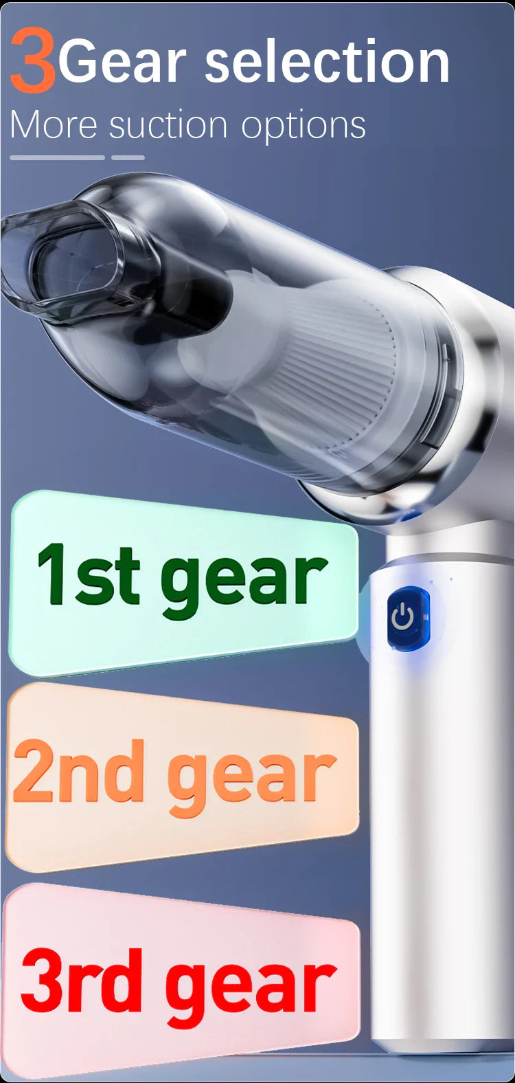 Wireless Mini Handheld Car Vacuum Cleaner with Strong Suction-Orizon Depot