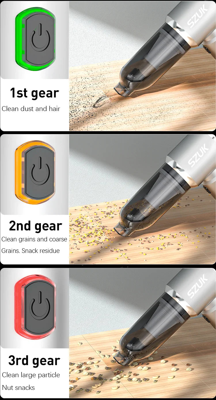 Wireless Mini Handheld Car Vacuum Cleaner with Strong Suction-Orizon Depot