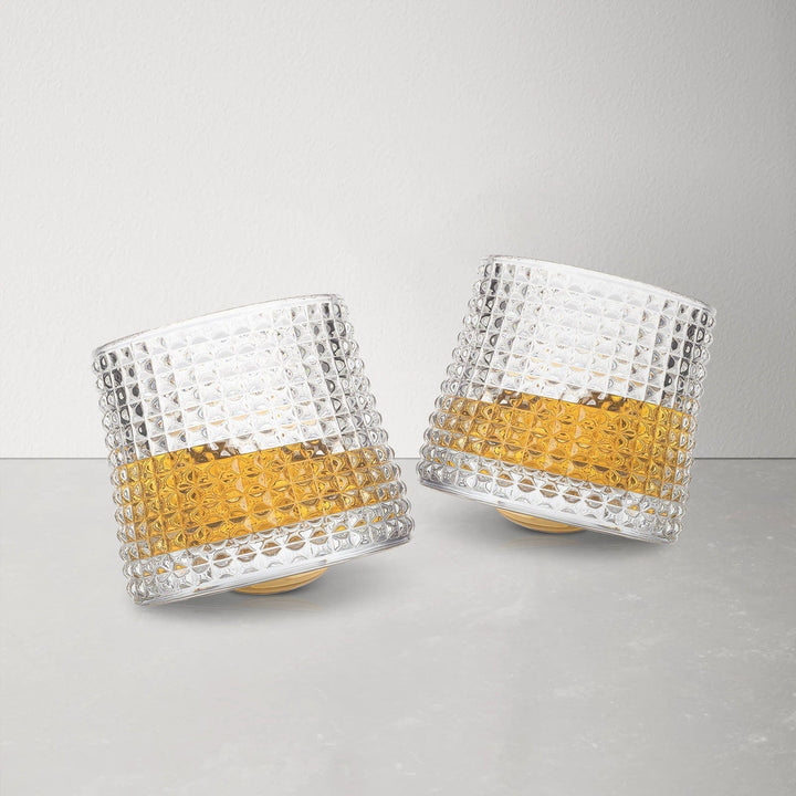 Rotatable Whiskey Tumbler Set for Easy Serving and Enjoyment-Orizon Depot