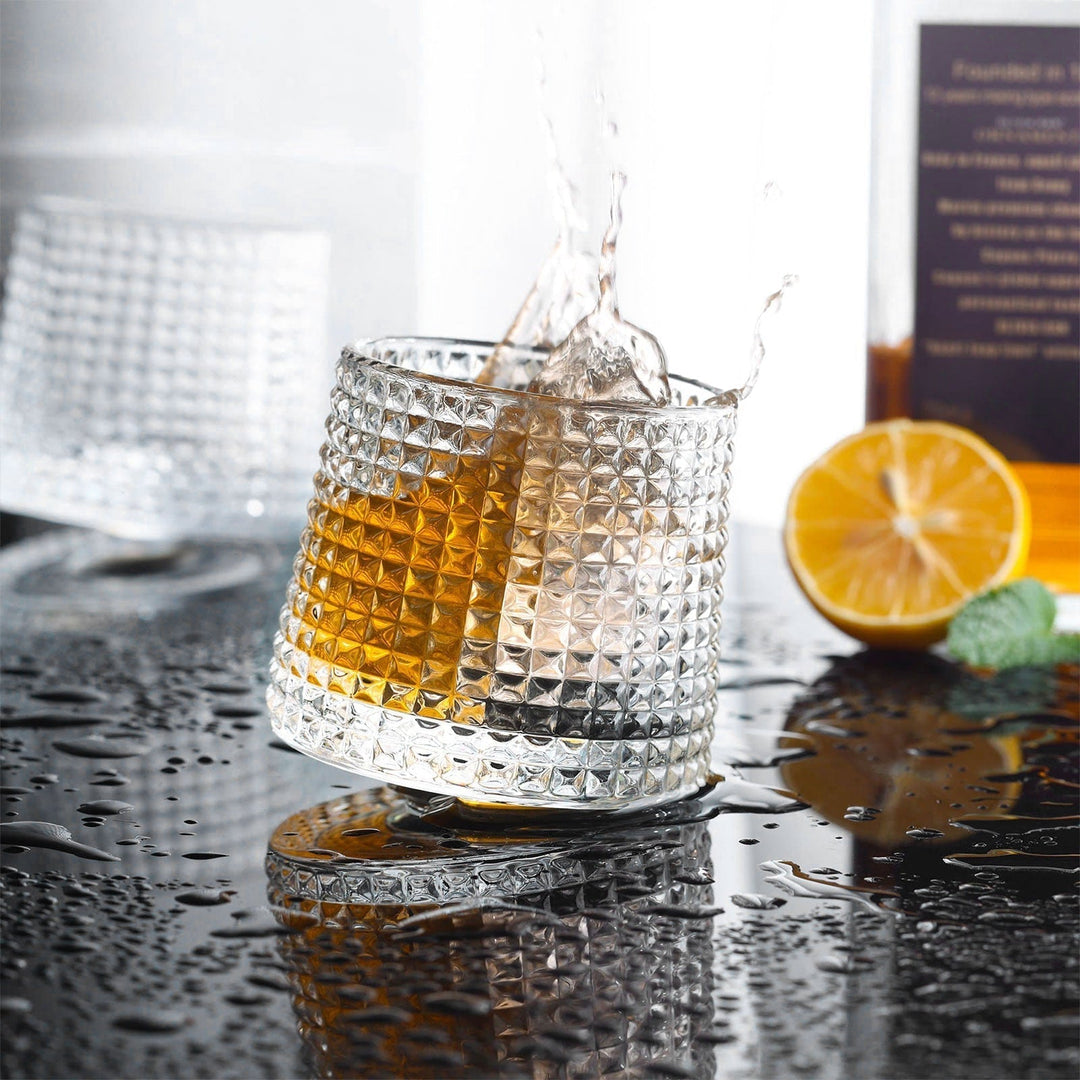 Rotatable Whiskey Tumbler Set for Easy Serving and Enjoyment-Orizon Depot