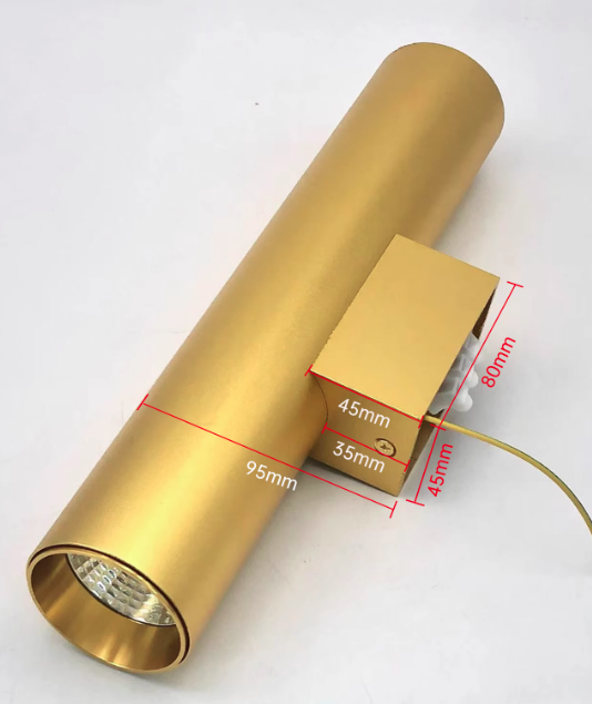 Minimalist Aluminum Cylindrical 2-Light Wall Sconce Lamp-Orizon Depot
