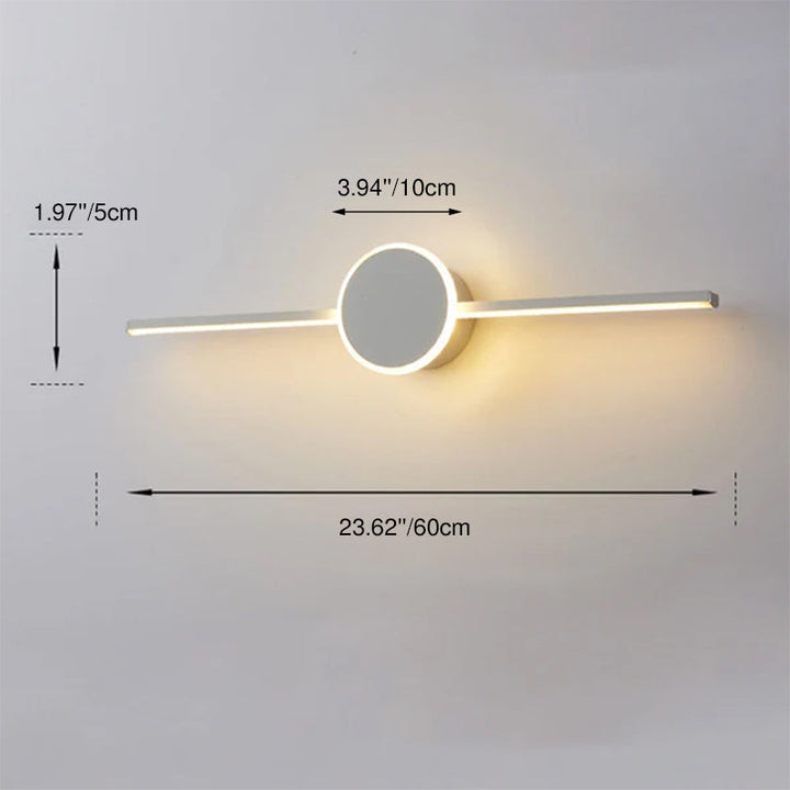 Nordic Minimalist Long Disc LED Vanity Light Wall Sconce Light-Orizon Depot