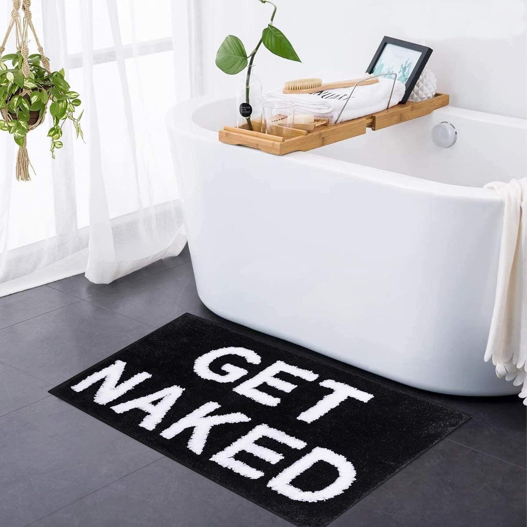 Soft Tufted Bath Mat – Get Naked Bathroom Rug for Comfort-Orizon Depot