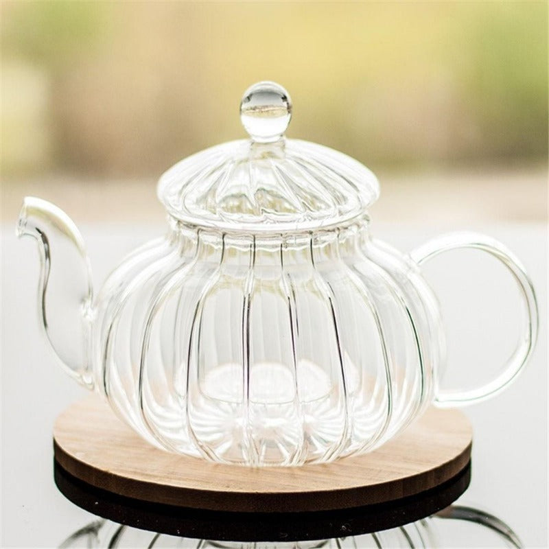 Crystal Clear Glass Teapot Set - Elegant Tea Brewing Experience-Orizon Depot