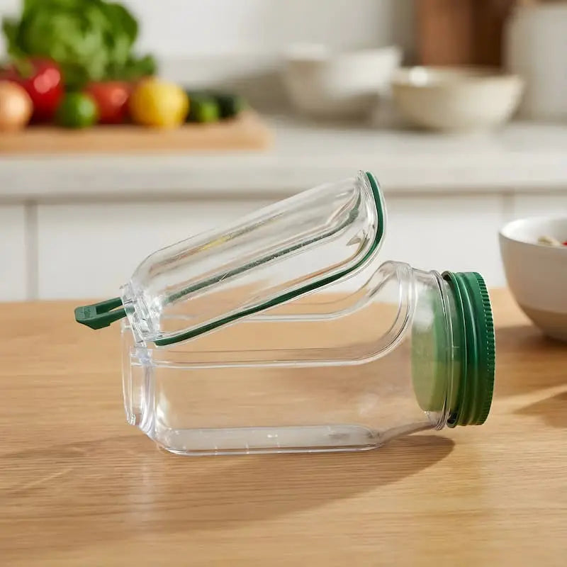 Airtight Glass Salad Dish with Side Entry Twist Lid