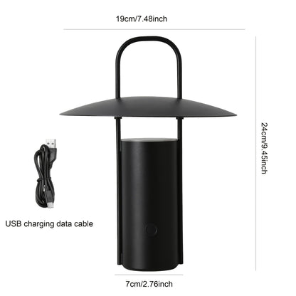 USB Rechargeable Metal Touch Lamp | Wireless LED Table Light