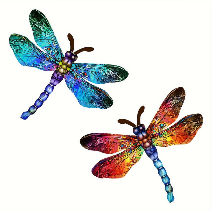 Vibrant Dragonfly Metal Wall Art – Artistic Outdoor Decoration-Orizon Depot