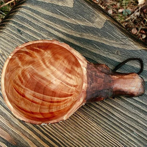 Handmade Wooden Cup - Wild Animal Design for Adventurous Hydration-Orizon Depot