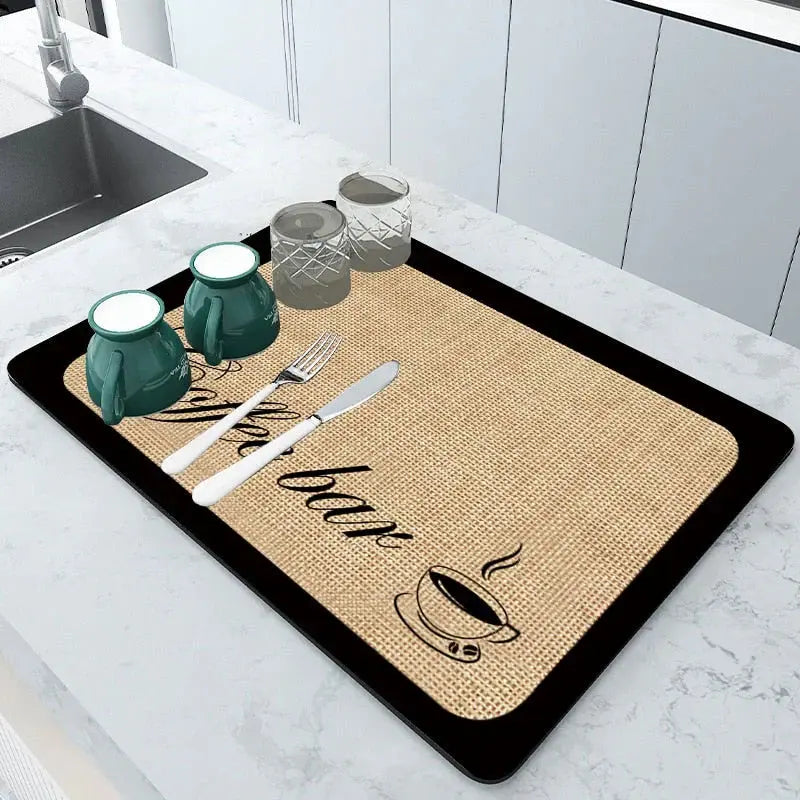 Absorbent Drip Pad | Quickly Absorbs Water | Protects Dishes