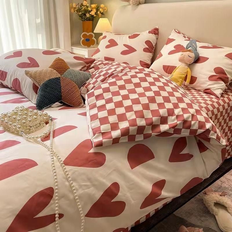 Abstract Chessboard Single Bed Linen Set - Modern Bedding Collection-Orizon Depot