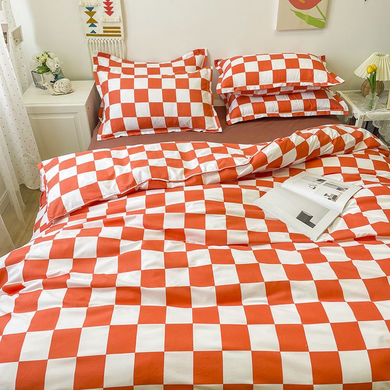 Abstract Chessboard Single Bed Linen Set - Modern Bedding Collection-Orizon Depot