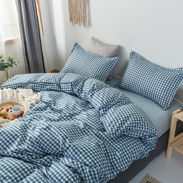 Abstract Chessboard Single Bed Linen Set - Modern Bedding Collection-Orizon Depot