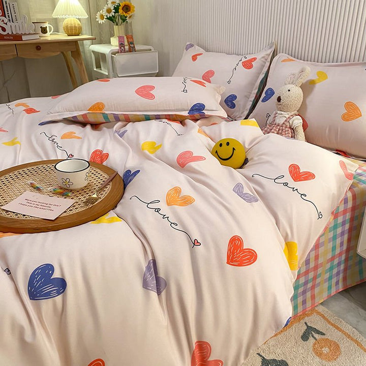 Abstract Chessboard Single Bed Linen Set - Modern Bedding Collection-Orizon Depot