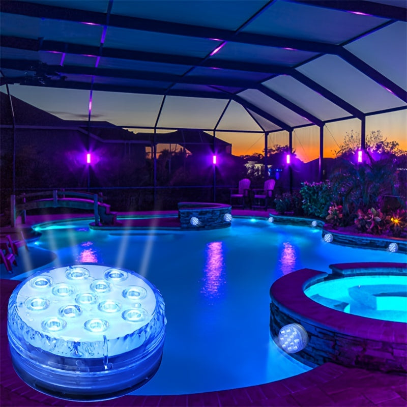 Underwater Pool Lighting with 10 LED Lights for Enhanced Ambiance-Orizon Depot