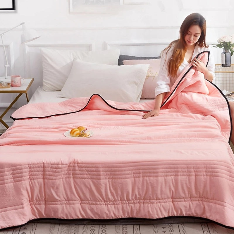 Cooling Breathable Blanket for Comfortable Warm Nights - Outdoor Decor