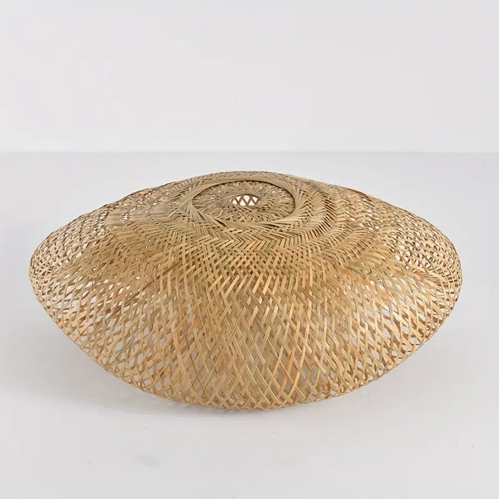 Handwoven Bohemian Rattan Pendant Lampshade in Bamboo Style