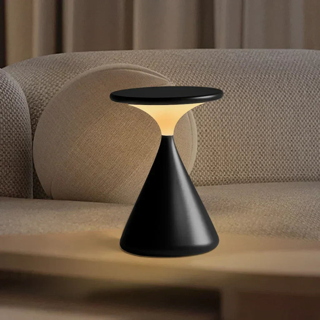 Cordless LED Table Lamp – Rechargeable, Dimmable, Modern Hourglass Design-Orizon Depot