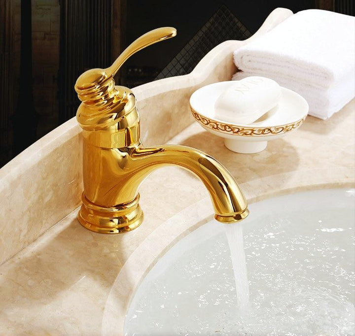Antique Brass Bathroom Faucet Sink Mixer Tap Fixtures-Orizon Depot