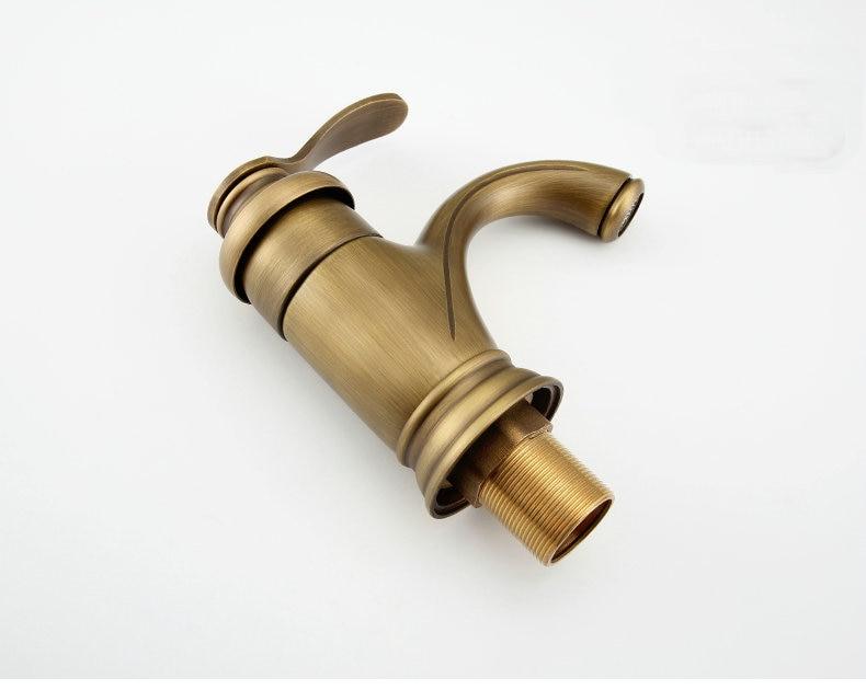 Antique Brass Bathroom Faucet Sink Mixer Tap Fixtures-Orizon Depot